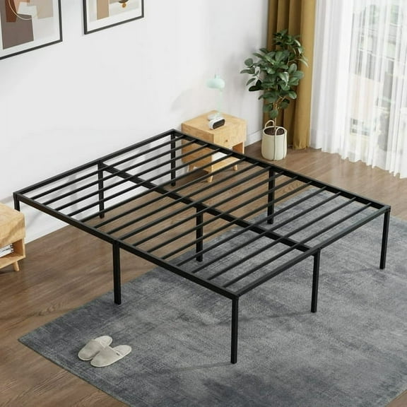 FDW Heavy Duty Metal Platform Bed Frame, Queen, 18'' Height, Noise-Free and Easy Assembly, No Box Spring Needed