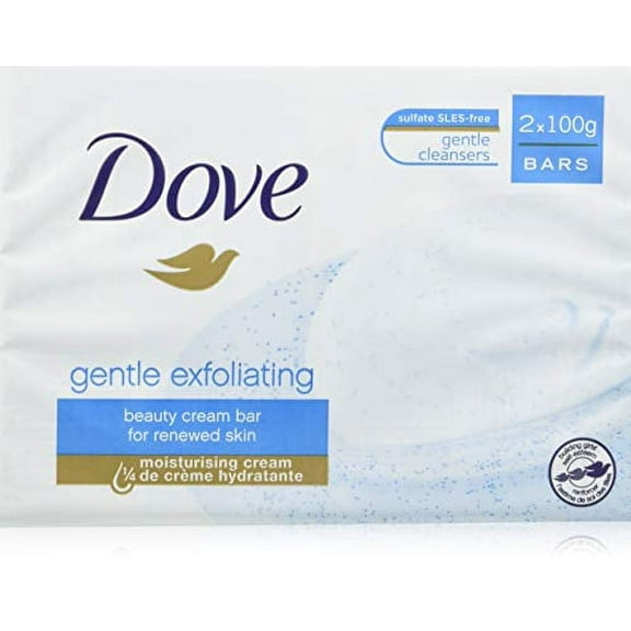 Dove Soap Bar 2x100G (6, Gentle Exfoliating)