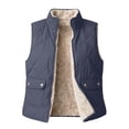 thumbnail image 6 of Hueook Vest for Women Sleeveless Zip Up Multi Pockets Casual Work Utility Vest Coat with Pockets Navy 2X, 6 of 7