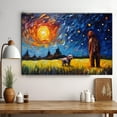 thumbnail image 3 of Wirehaired Pointing Griffon Dog Watercolor Starry Night Van Gogh Painting Kits, Painting Watercolor Canvas, Canvas Suitable for Room Decor Cafe Decor Or Gift for Friends, 3 of 4