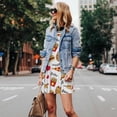 thumbnail image 4 of Fotbe Fast Food Vestido de Verano sin Mangas para Mujer – Vestido Midi Línea A, Estilo Camiseta Floral, Vestido Playero Casual y Fluido, 4 of 7