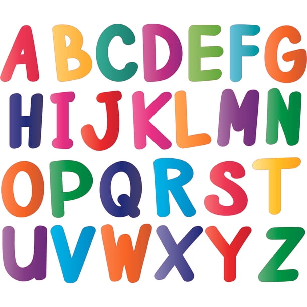 Removable Kids Bedroom Living Room Multi-colored English Alphabet ...