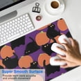 thumbnail image 4 of Long Mouse Pads for Desk,Purple Halloween Black Cats and Pumpkins Desk Mats on Top Of Desks, Desk Mouse Pad Extra Large with 3mm Non-Slip Base and Stitched Edge for Gaming,Office,Work,Home 31.5x11.8in, 4 of 5