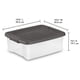 thumbnail image 2 of Contenedores de Almacenamiento de Plástico Sterilite 25 Qt Paquete de 18 con Tapas Gris, 2 of 8