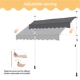 thumbnail image 6 of Yaheetech 96.5" L Manual Retractable Awning with Adjustable Height, Dark Gray, 6 of 7