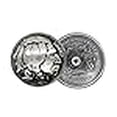 thumbnail image 3 of CRAFTMEMORE 2pcs 1-3/8 Inches Indian Head Screw Back Conchos Gaur Rodeo Cowboy Leathercraft Embellishment Buttons CHS38 (Black Silver), 3 of 3