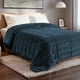 thumbnail image 1 of Cobertor Afelpado Dreamlab, Colcha Suave Polar con Microfibras, Cálida y Transpirable para Invierno, Hipoalergénico, Tamaño Matrimonial, Azul Noche, 1 of 10