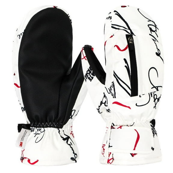 ZHaobin Men Women Autumn Winter Gloves Waterproof Thermal Touch Screen Windproof Warm Mittens Running Cycling Sports Hiking Ski Gloves (Letter)