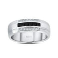 thumbnail image 4 of Lafonn Men's Sterling Silver Platinum Plated Simulated Diamond Rings (0.74 CTTW), 4 of 5