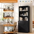 thumbnail image 3 of RichYa 71'' Tall Bookcase with 3 Drawers,3 Open Display Bookshelves,6-Tier Storage Cabinet for Home Office,Living Room,Black, 3 of 8
