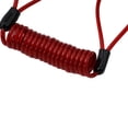 thumbnail image 2 of GLFILL 1.2M Bike Spring Cable Lock Anti-Theft Rope Alarm Disc Lock Bicycle Security Reminder Motorcycle Theft Protection Portable Red, 2 of 9