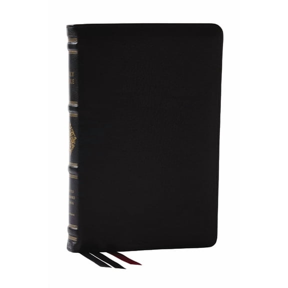 RSV Personal Size Bible with Cross References, Black Premium Goatskin Leather, Premier Collection, (Sovereign Collection, (Hardcover)
