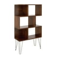 thumbnail image 6 of DecMode 32" x 61" Brown Wood 3-Tier Shelving Unit with Open Frame Design, 1-Piece, 6 of 11