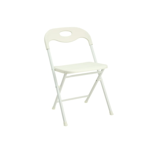 4-Pack White Stainless Steel Folding Chairs - 800lb Capacity, Stackable & All-Weather Durable