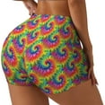thumbnail image 2 of Colorful Tie Dye Workout Shorts For Women Scrunch Butt Lifting Yoga Gym Seamless Booty Biker Shorts X-Large, 2 of 9