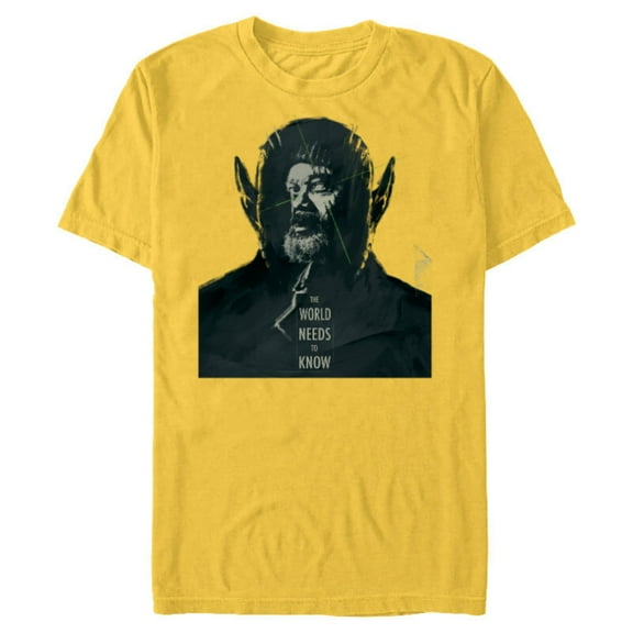 Marvel Studios Secret Invasion World Needs to Know Nick Fury - Short Sleeve Blended T-Shirt for Adults - Customized-Yellow