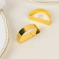 Efavormart 4 Pack | 2" Shiny Gold Metal Semicircle Napkin Rings, D ...