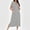 Gray-C, variant on Puntoco Women short sleeves Zipper Robe Long Sleeves House Coat Soft Bathrobe Sleepwear with Pockets stripe symbol Housecoat Loungewear Red-G XL