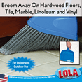 thumbnail image 4 of LOLA Angle Broom W/ Dustpan - 9.25" Wide Head W/ Polished Aluminum Lightweight Handle, 4 of 6