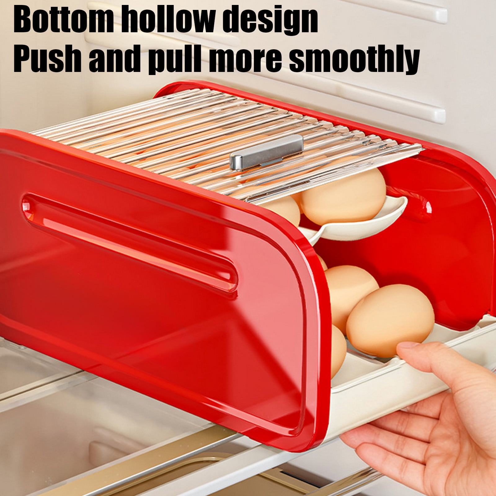 TTJ Egg Container Egg Organizer for Refrigerator Egg Storage Box and Egg Tray for Refrigerator Special Egg Holders and Container for Storing Eggs