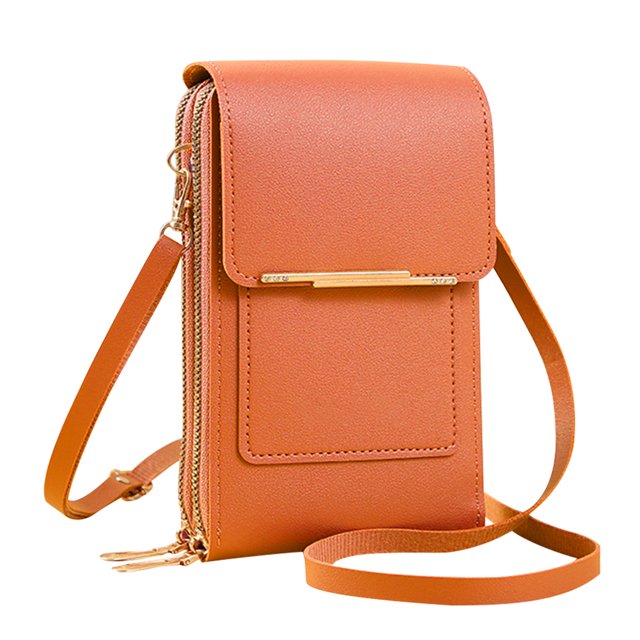 Bolso bandolera de cuero PU con doble cremallera bolso de almohada para mujer suave para el ocio diario