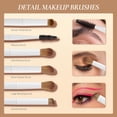 thumbnail image 4 of Set de brochas de maquillaje LUXBRU, 20 unidades, con funda y 2 bolsas de polvo, color blanco, 4 of 6
