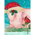 thumbnail image 2 of Korsgaden, Laurie 15x18 Gold Ornate Wood Framed with Double Matting Museum Art Print Titled - Sir Christmas Pig, 2 of 4