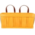 thumbnail image 2 of Yellow Wood Hanging Basket for Home Garlic Potato Storage Basket with Handle 12.5 x 8.5 x 6 Inches, 2 of 5