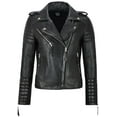 thumbnail image 1 of Leather Biker Jacket Women Black Motorcycle Jacket Womens Motorcycle Jacket Best Leather Motorcycle Jacket Motorcycle Riding Jacket size XL, 1 of 5