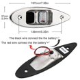 thumbnail image 2 of 2Pcs 12V LED Flush Mount Side Bow Navigation Signal Light Lamp for Marine Boat Yacht Green/Red, 2 of 4