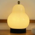 thumbnail image 4 of Luz LED para escritorio de estudio, lámpara de mesa de cristal de pera color crema, iluminación para el hogar, decoración de dormitorio, 4 of 6