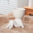 thumbnail image 3 of YAOMOBB Indoor Plant Decoration Pot Creative Craft Desktop Vase Container Small Figure Potted Plant Pot Mini Human Shaped Ceramic Flower Pot, 3 of 7