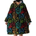 thumbnail image 1 of Couverture de Jeu Portable Chandail en Molleton Moderne pour Garçons, Couverture de Manette de Jeu Colorée avec Capuche Sherpa, 1 of 2