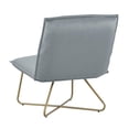 thumbnail image 6 of Linon Mavis Accent Chair Upholstered in Light Gray Velvet with Gold Metal Legs, 6 of 16
