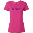 thumbnail image 3 of Inktastic Baltimore in Purple Text Women's T-Shirt, 3 of 5