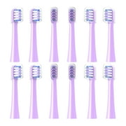 Replacement Toothbrush Heads Compatible with Colgate Hum Connected Smart Battery Toothbrush Refill Head, 12 Pack,Purple