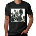 thumbnail image 2 of PIKWEEK Black and white cactus image art, design shirt, artistic presentation, T-shirt lover gift casual breathable men, women, boys, girls, children Black, 2 of 4