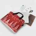 thumbnail image 5 of 16" Laptop Briefcase for Work Travel Laptop Shoulder Bag Carrying Handbag Laptop Case Red Christmas Tree and Lights, 5 of 8