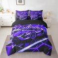 thumbnail image 2 of Erosebridal Purple Race Car Bed In A Bag King Size,Extreme Sports Bedding Sets King Size,Car Theme Decor,Reversible,Super Cozy,7 Pieces, 2 of 5