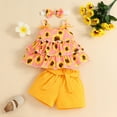 Dpytoraw Toddler Girls Sleeveless Ruffles Sunflower Prints T Shirt Tops