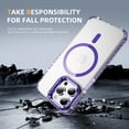 thumbnail image 2 of ELEHOLD for iPhone 16 Pro Case,Magnetic Compatible with Mag Safe Accessory Slim Thin Kickstand Shockproof Transparent Bumper Cover Non-Yellowing Shock-Absorbent Case for iPhone 16 Pro,Purple, 2 of 8