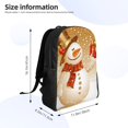 thumbnail image 4 of Honeii Christmas Snowman Gift Print Laptop Backpack for Work, College, Travel, Daily Backpacks for Men Women, Sport Rucksack,Computer Bag, 4 of 8