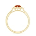 thumbnail image 2 of Rosec Jewels Fire Opal Vintage Inspired Ring with Diamond Accent (0.50 CT, AAA Quality), 18K Yellow Gold, US 8.50, 2 of 10