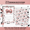 thumbnail image 6 of 90th Birthday Party Invitations – Rose Gold & Silver Confetti Design, Fill-In Cards with Envelopes, 5x7 Size, Set of 20, 6 of 9