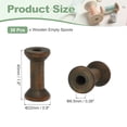 thumbnail image 2 of Wooden Empty Spools, Unfinished Wood Thread Spools Fit for Embroidery Sewing Machines Crafts Wire Weaving Bobbins Dark Brown 1.6"x0.9", 2 of 6
