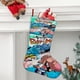 thumbnail image 2 of Las Sombrías Aventuras de Billy y Mandy Tema: Calcetines de Navidad, fino lino blanco para colgar en escaleras y chimenea, decoración navideña para el hogar, regalo de Navidad.54cm×38cm, 2 of 5