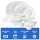thumbnail image 3 of Juego De Vajilla Borosil Gourmet Para 6, 35 Piezas, Juegos De Platos Y Tazones Blancos, Resistente A Astillas, Vidrio Opalino Templado, Resistente A Las Manchas, Apto Para Lavavajillas Y Microondas, P, 3 of 5