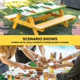thumbnail image 6 of St. Patrick's Day Table Cloths for 8 Foot Rectangle Tables, Lucky Shamrock Gnomes Flowers Leaves Green Patio Waterproof Elastic Fitted Tablecloths, Washable Rectangular Table Cover for Camping, 6 of 8