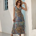 thumbnail image 5 of Ween Boognish And Flowers Sleeveless Dress Dresses Women Summer Evening Dresses Ladies Bohemia Long Dresses, 5 of 9