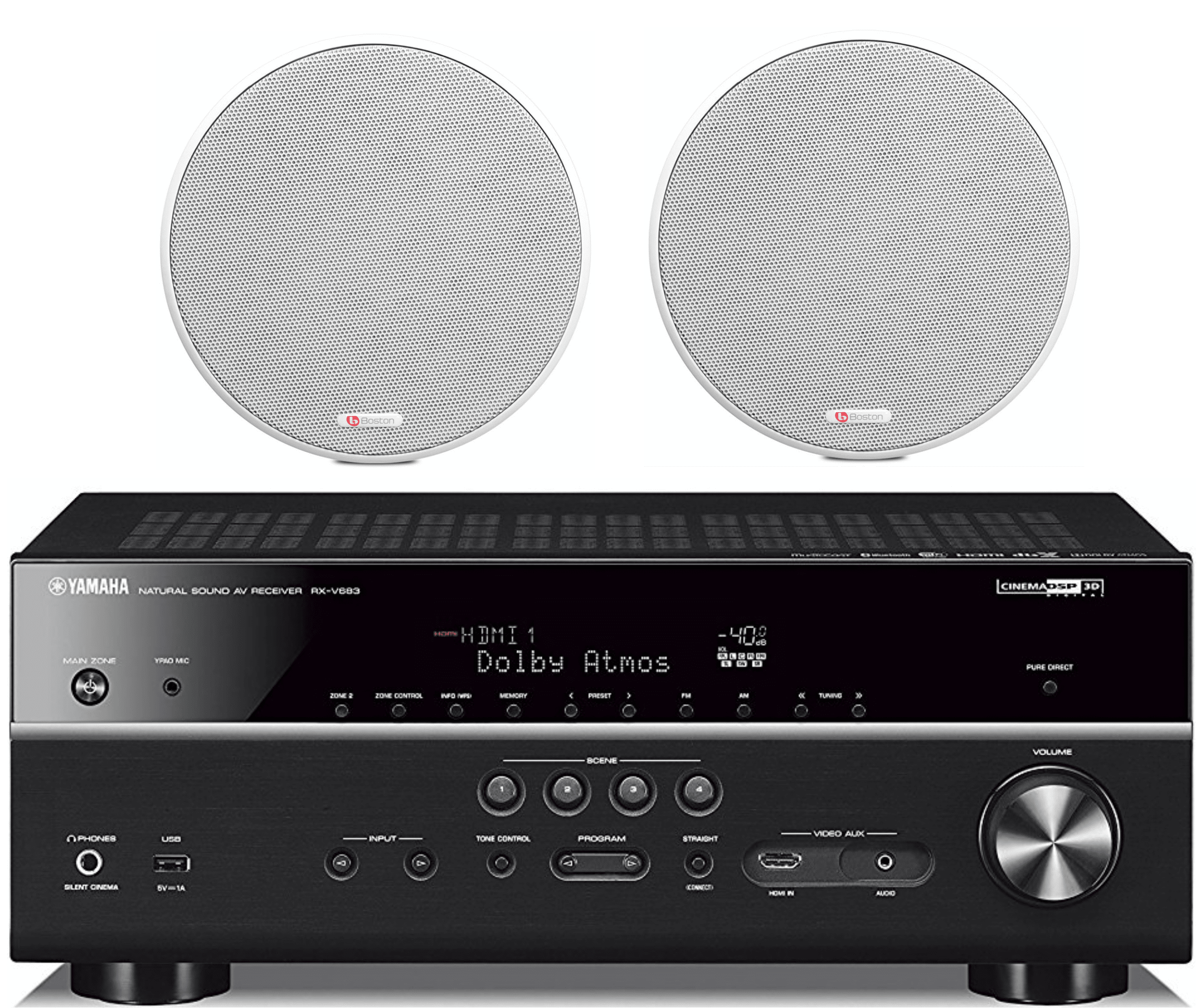 Yamaha 7.2Channel Wireless Bluetooth 4K Network A/V WiFi Home Theater